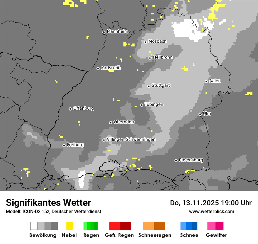 Modellkarten Signifikantes Wetter