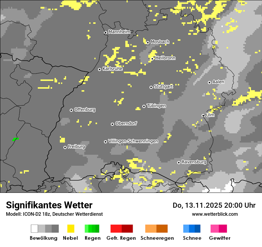 Modellkarten Signifikantes Wetter