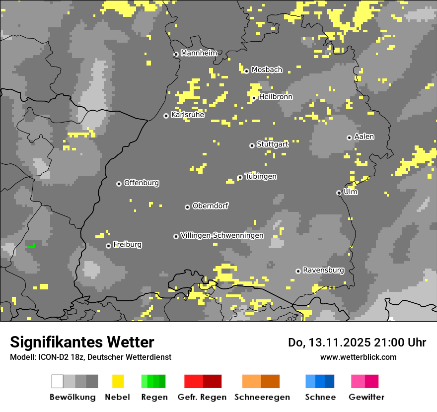 Modellkarten Signifikantes Wetter