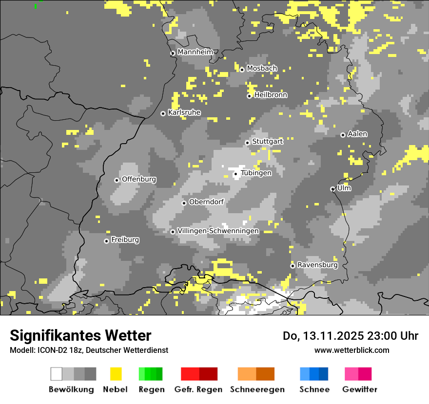 Modellkarten Signifikantes Wetter