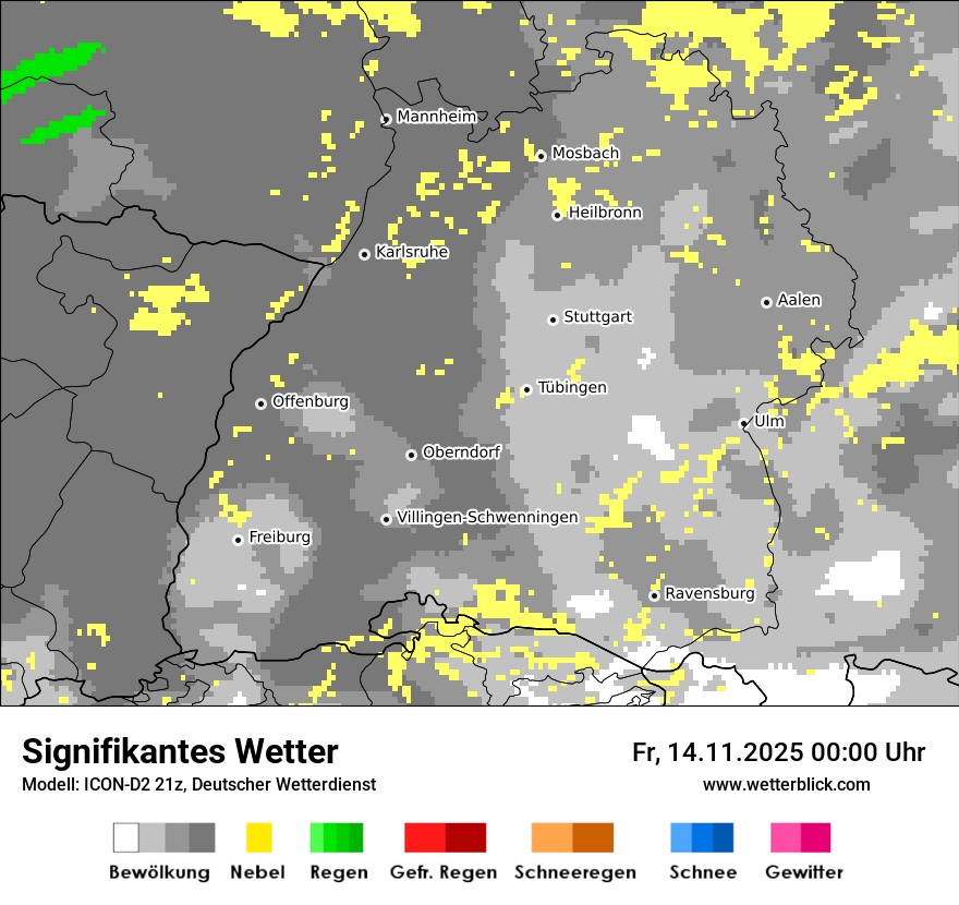 Modellkarten Signifikantes Wetter