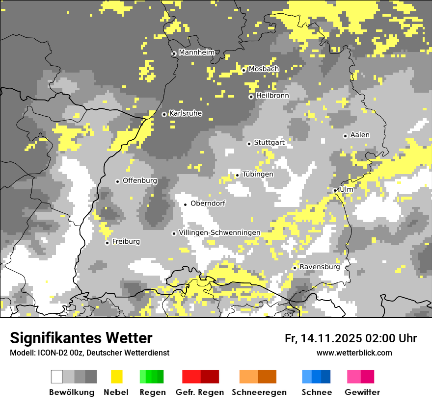 Modellkarten Signifikantes Wetter