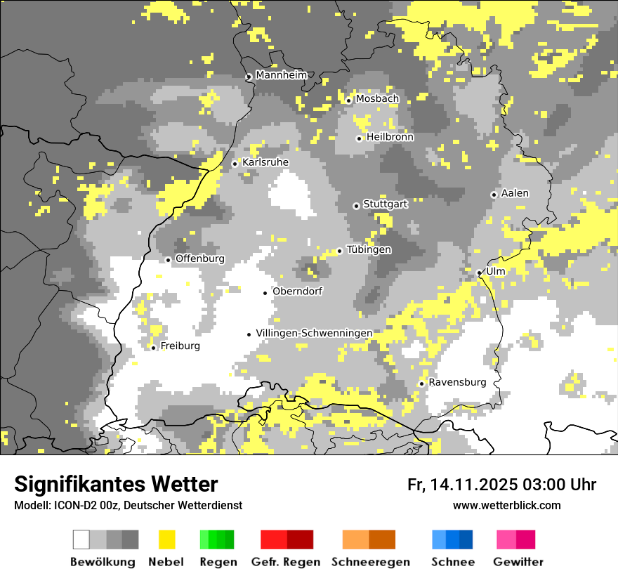 Modellkarten Signifikantes Wetter
