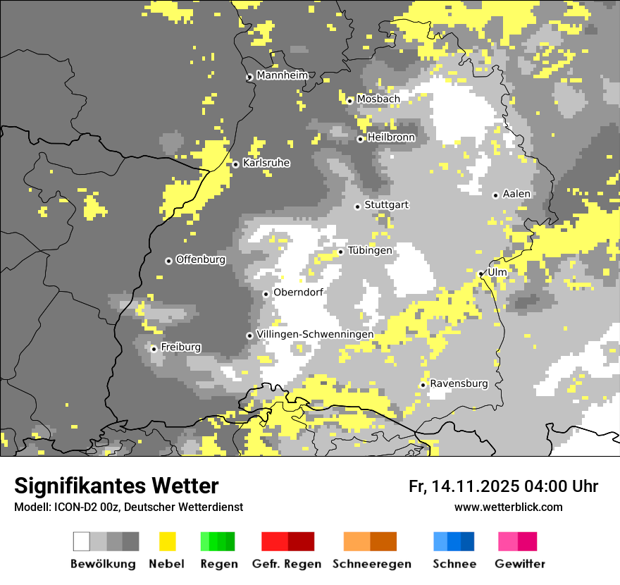 Modellkarten Signifikantes Wetter