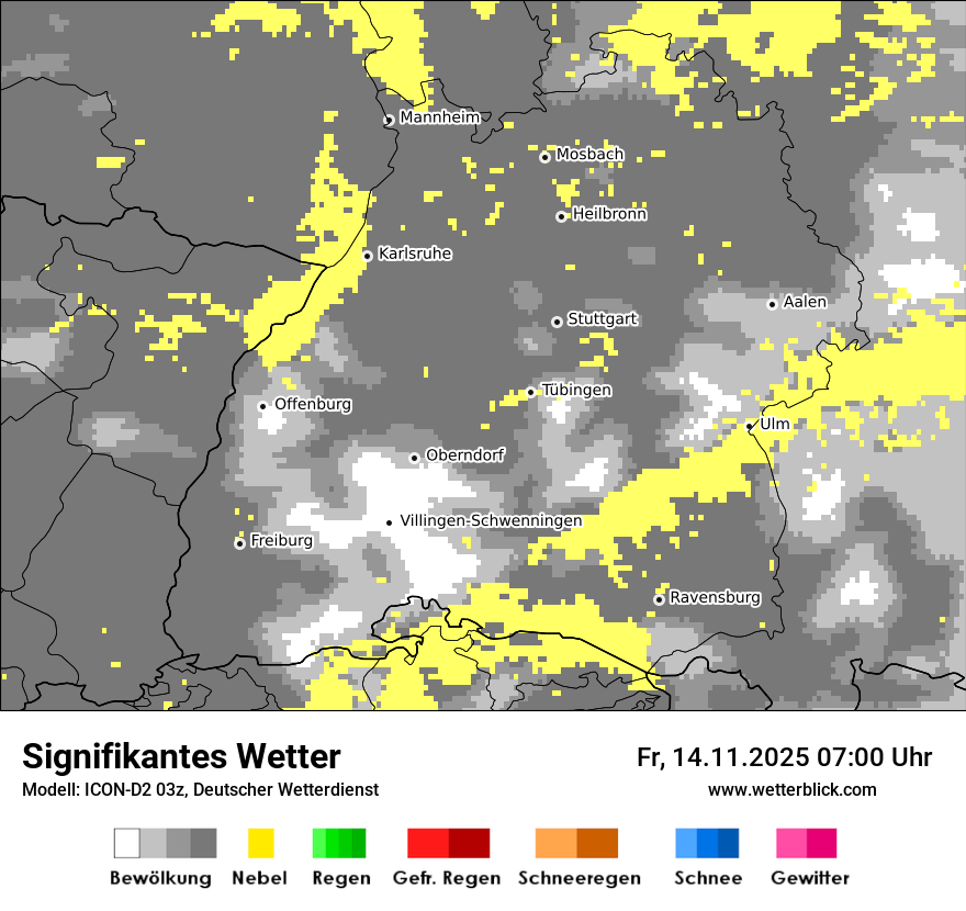 Modellkarten Signifikantes Wetter