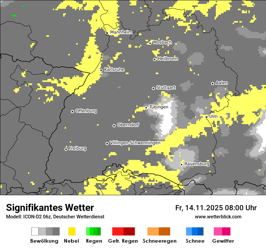 Modellkarten Signifikantes Wetter