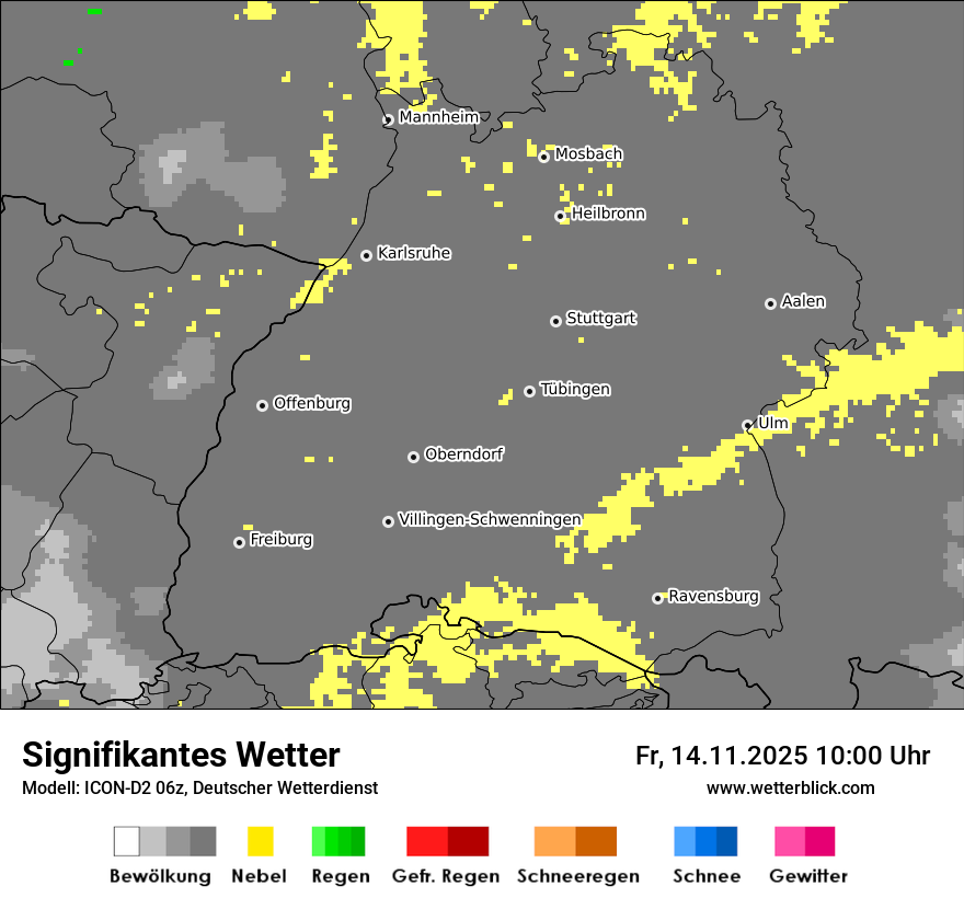 Modellkarten Signifikantes Wetter