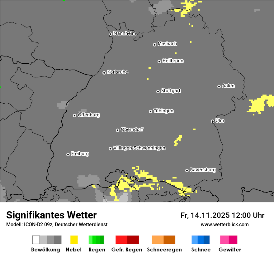 Modellkarten Signifikantes Wetter