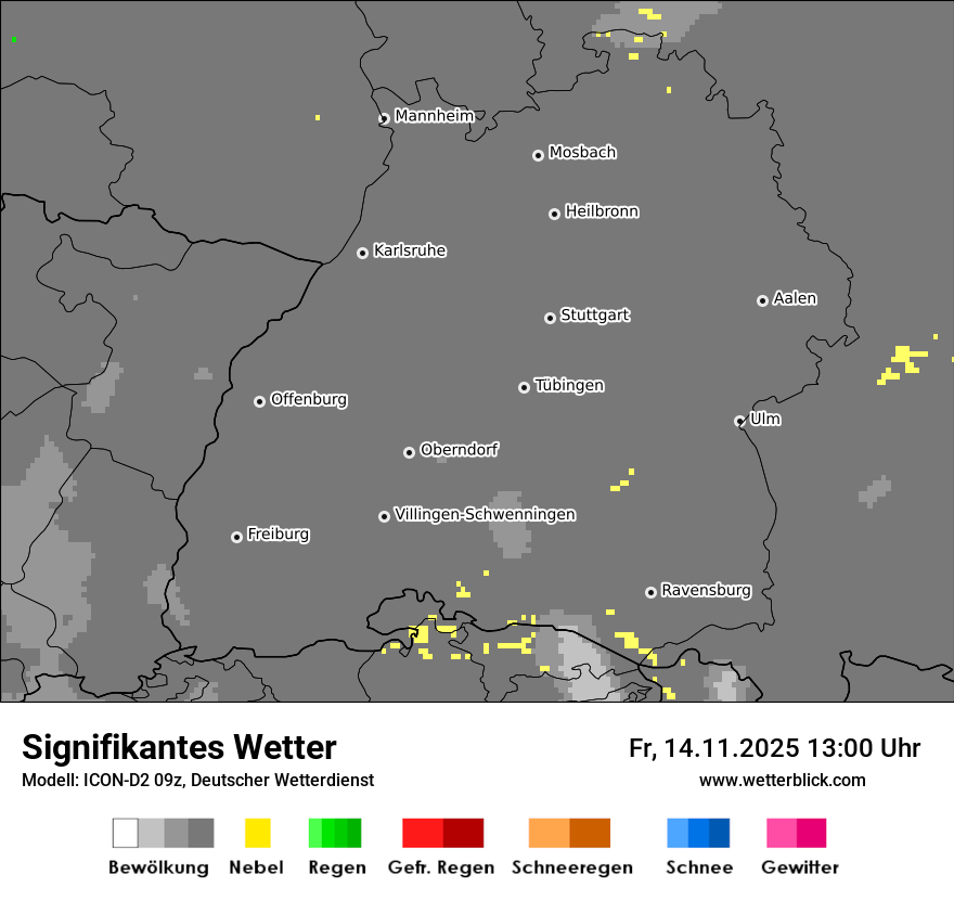 Modellkarten Signifikantes Wetter