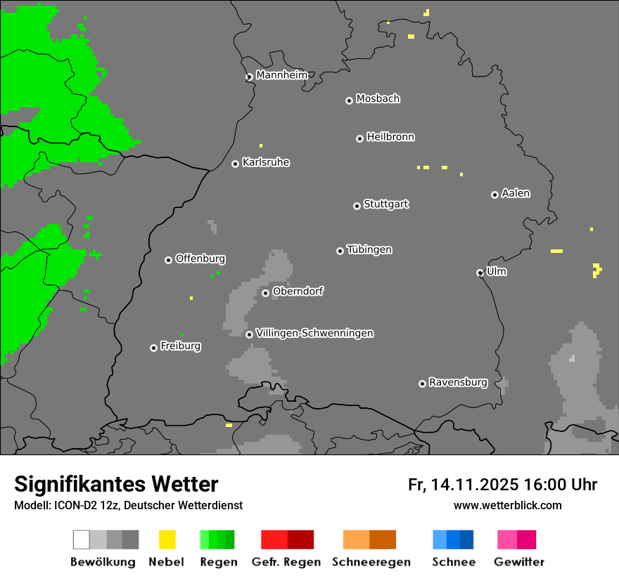 Modellkarten Signifikantes Wetter