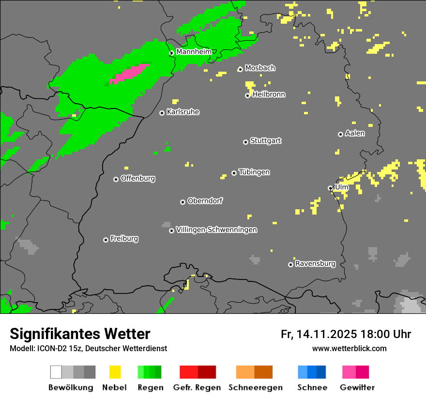 Modellkarten Signifikantes Wetter