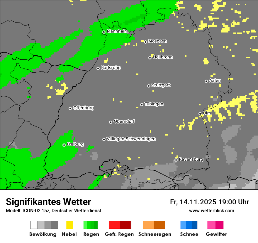 Modellkarten Signifikantes Wetter