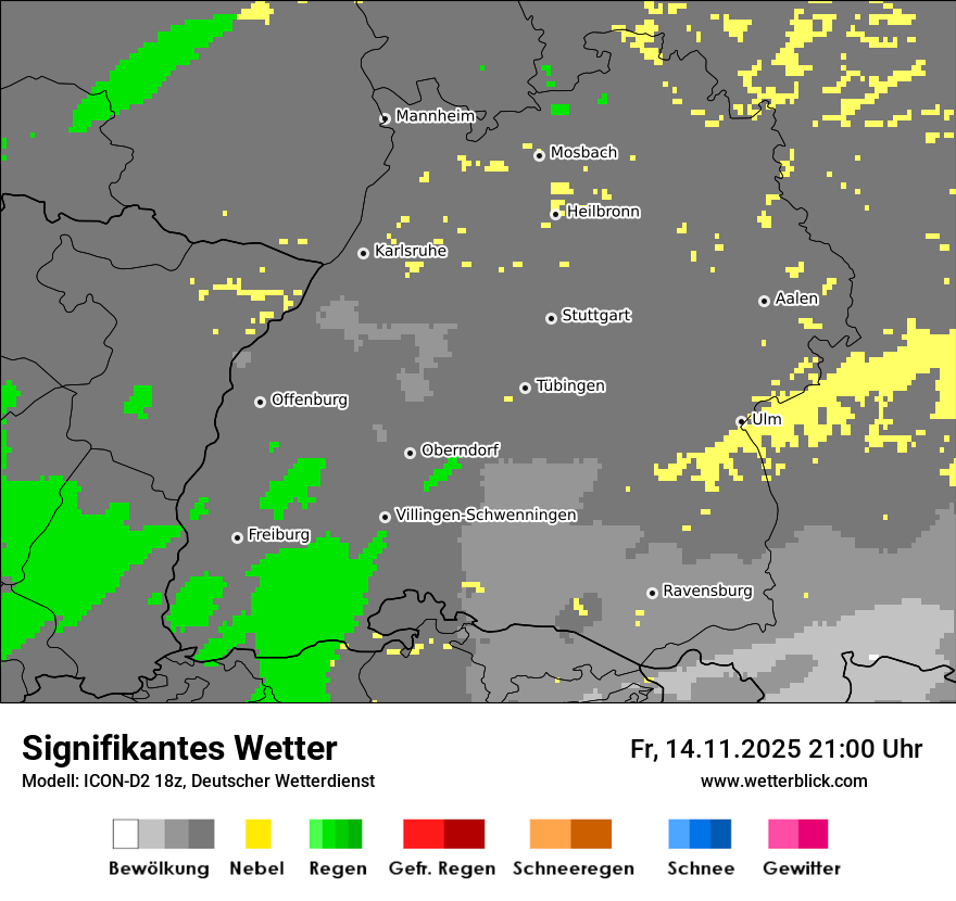 Modellkarten Signifikantes Wetter