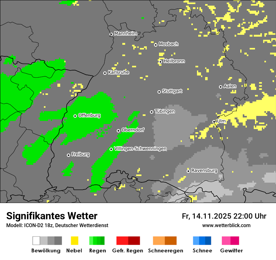 Modellkarten Signifikantes Wetter