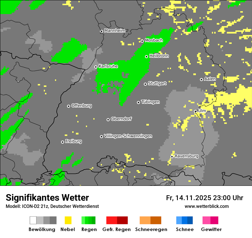 Modellkarten Signifikantes Wetter