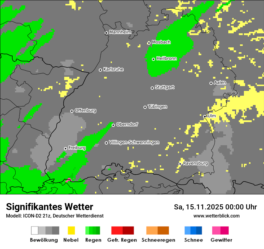 Modellkarten Signifikantes Wetter