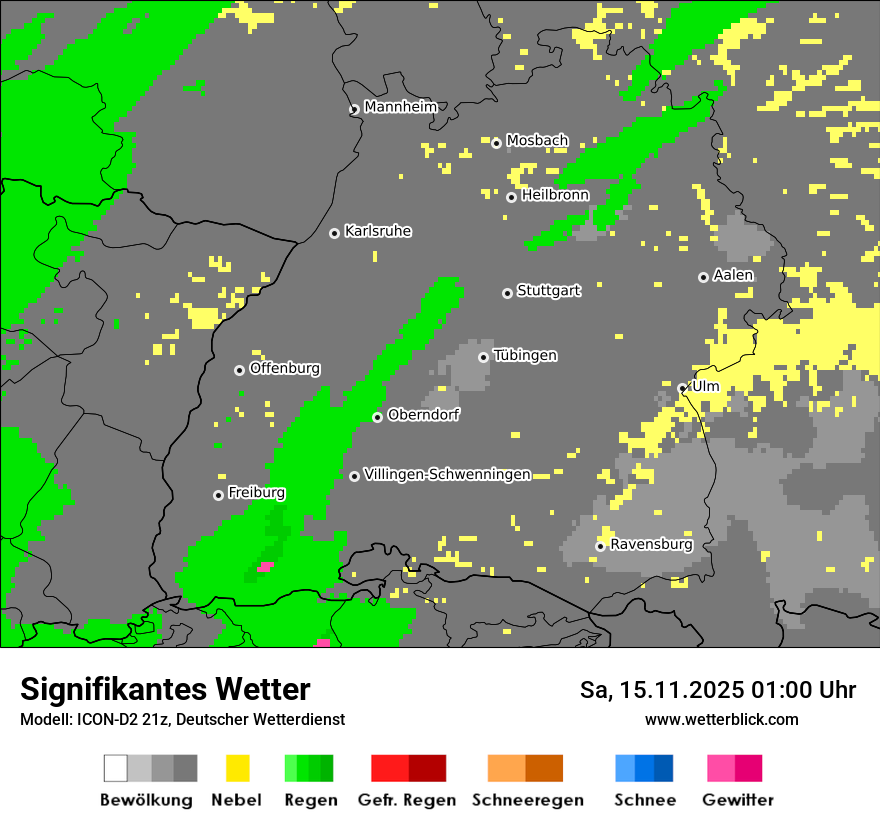 Modellkarten Signifikantes Wetter