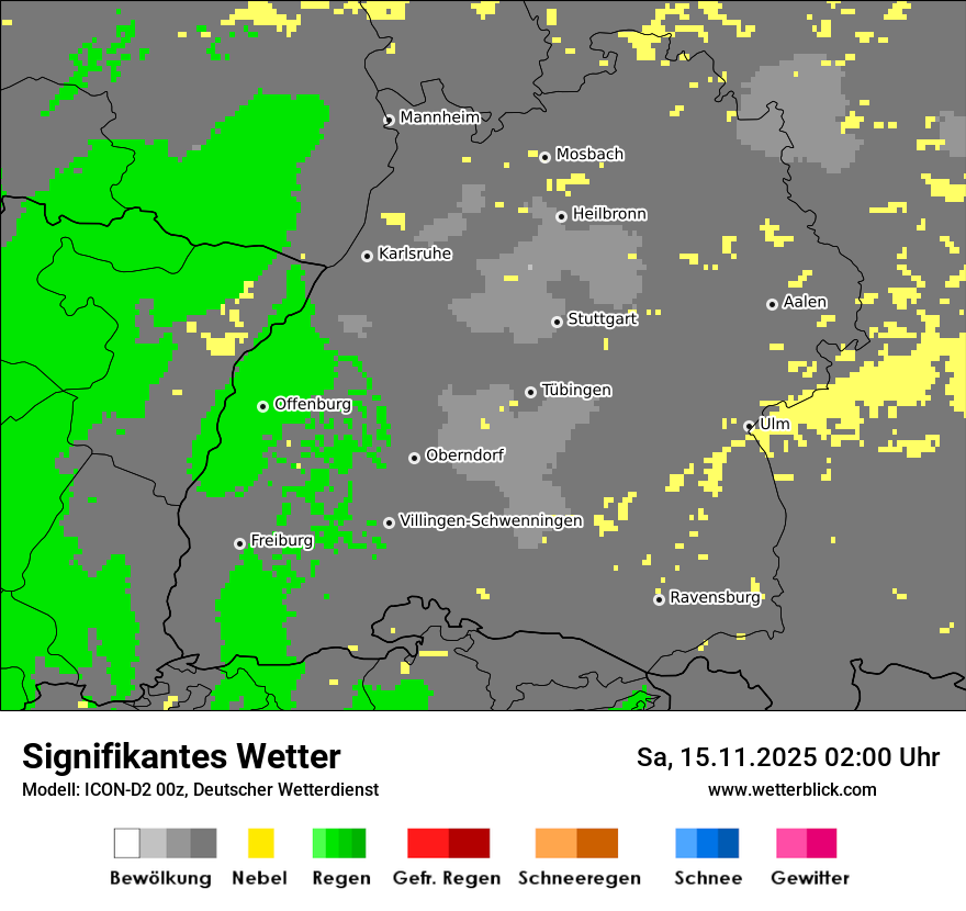 Modellkarten Signifikantes Wetter