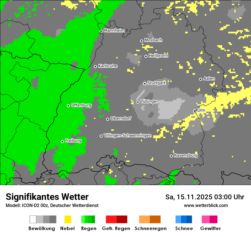Modellkarten Signifikantes Wetter