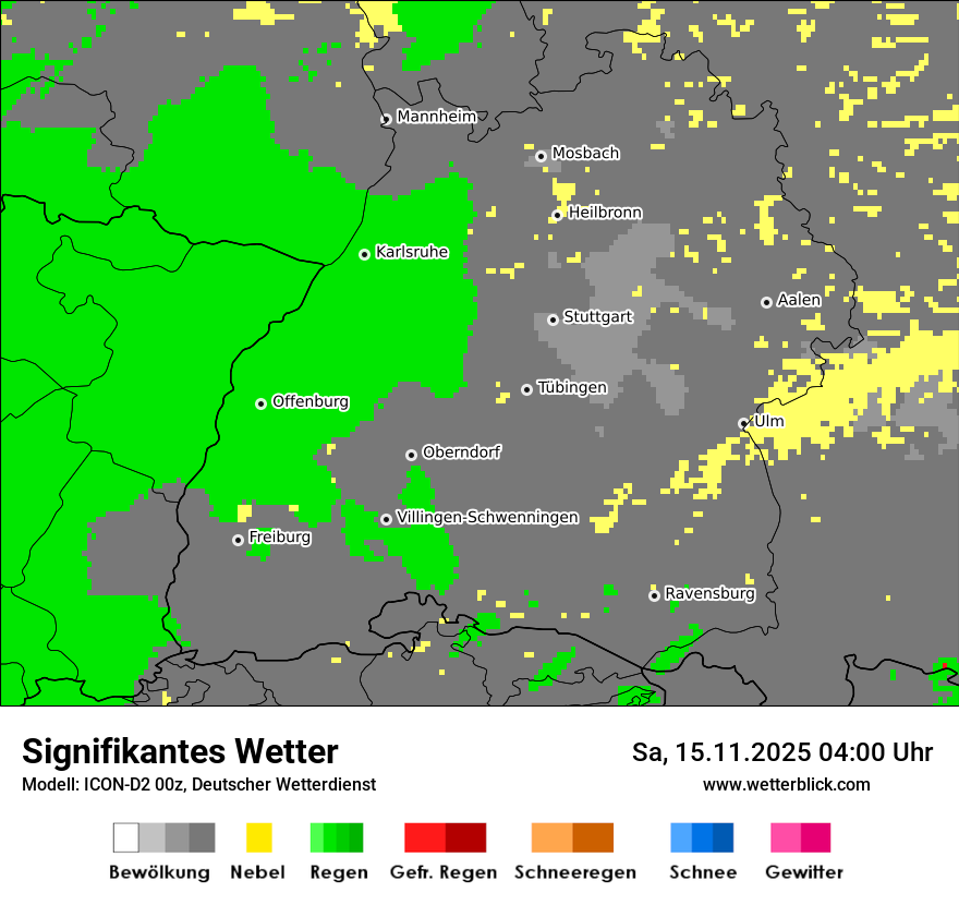 Modellkarten Signifikantes Wetter