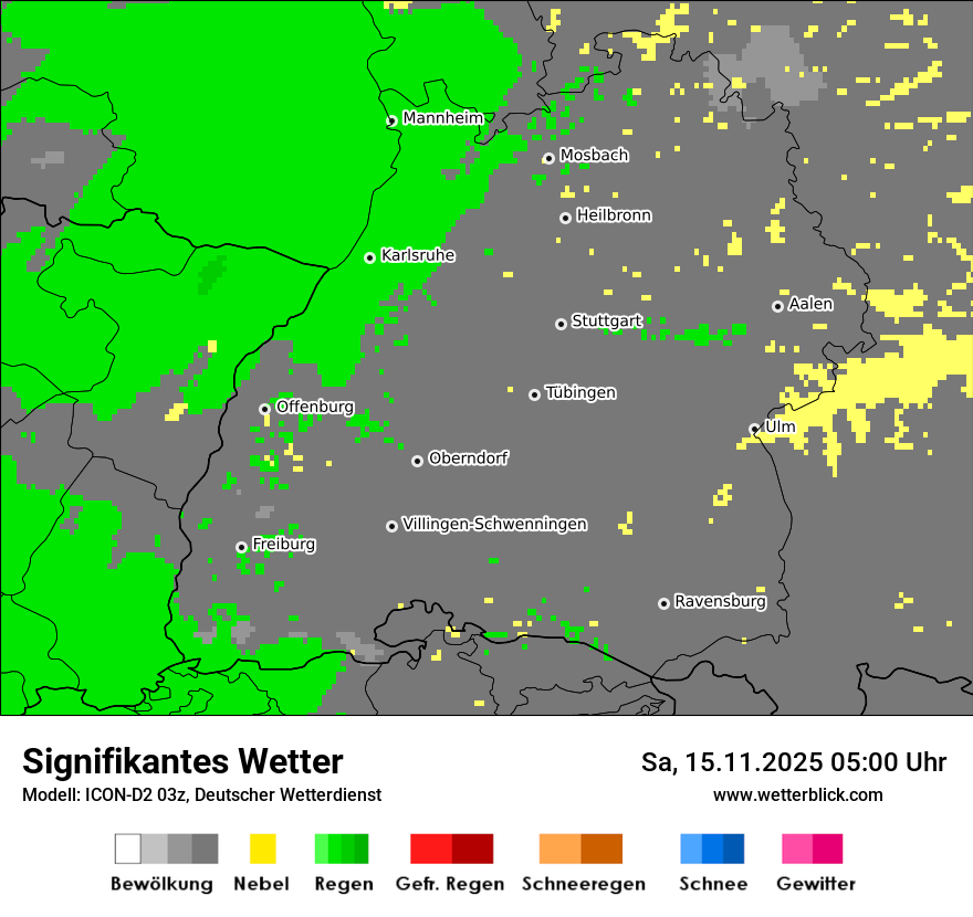 Modellkarten Signifikantes Wetter