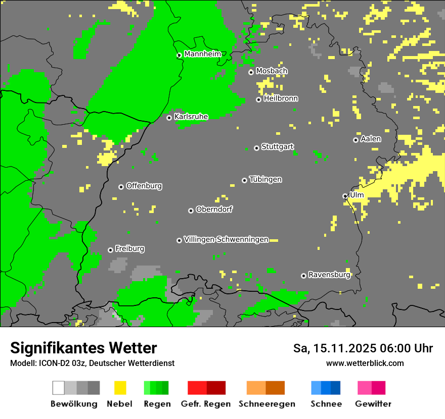 Modellkarten Signifikantes Wetter