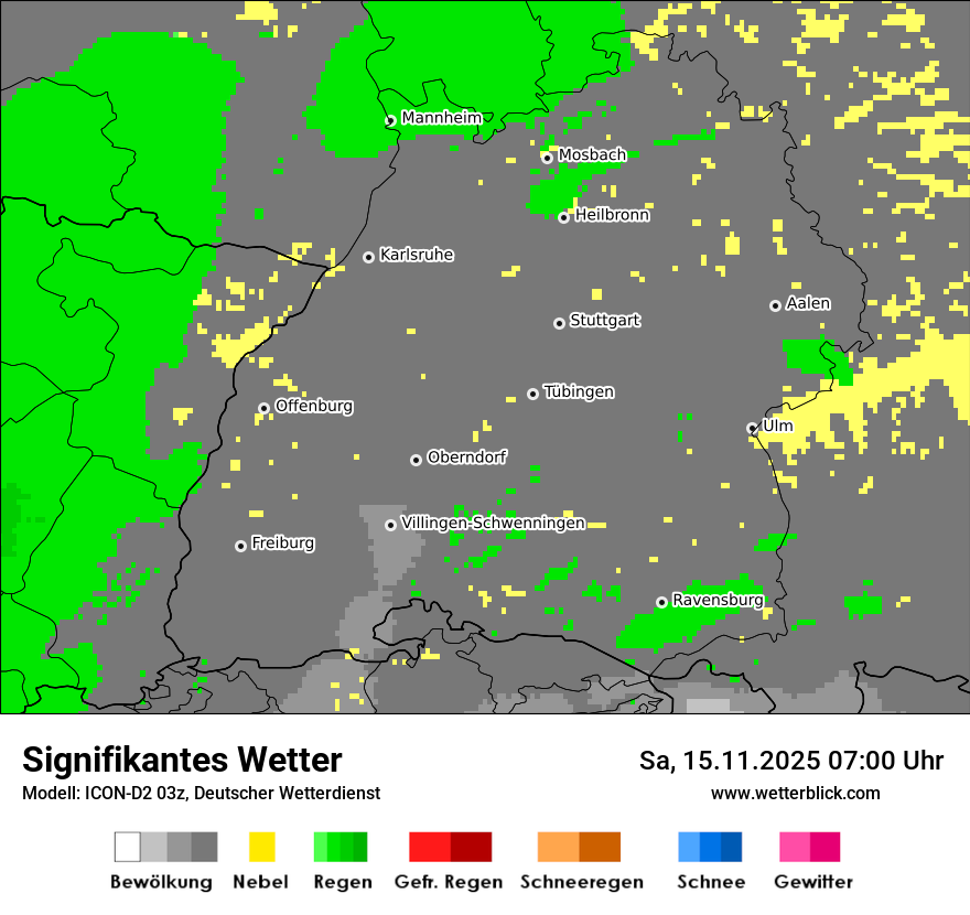 Modellkarten Signifikantes Wetter