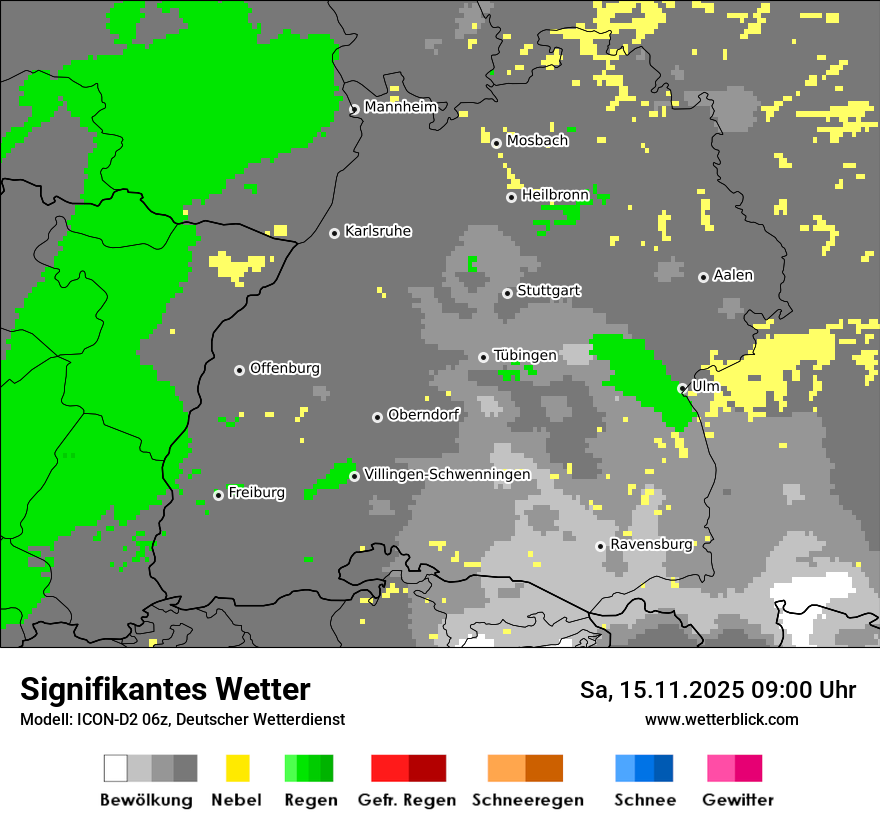 Modellkarten Signifikantes Wetter