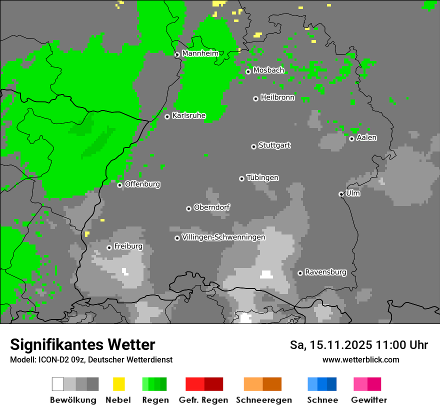 Modellkarten Signifikantes Wetter