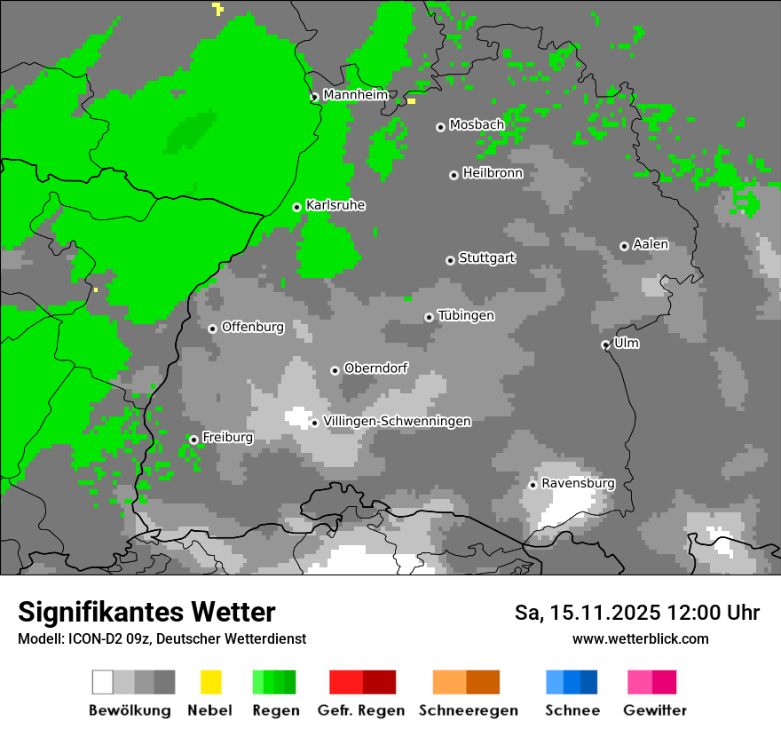 Modellkarten Signifikantes Wetter