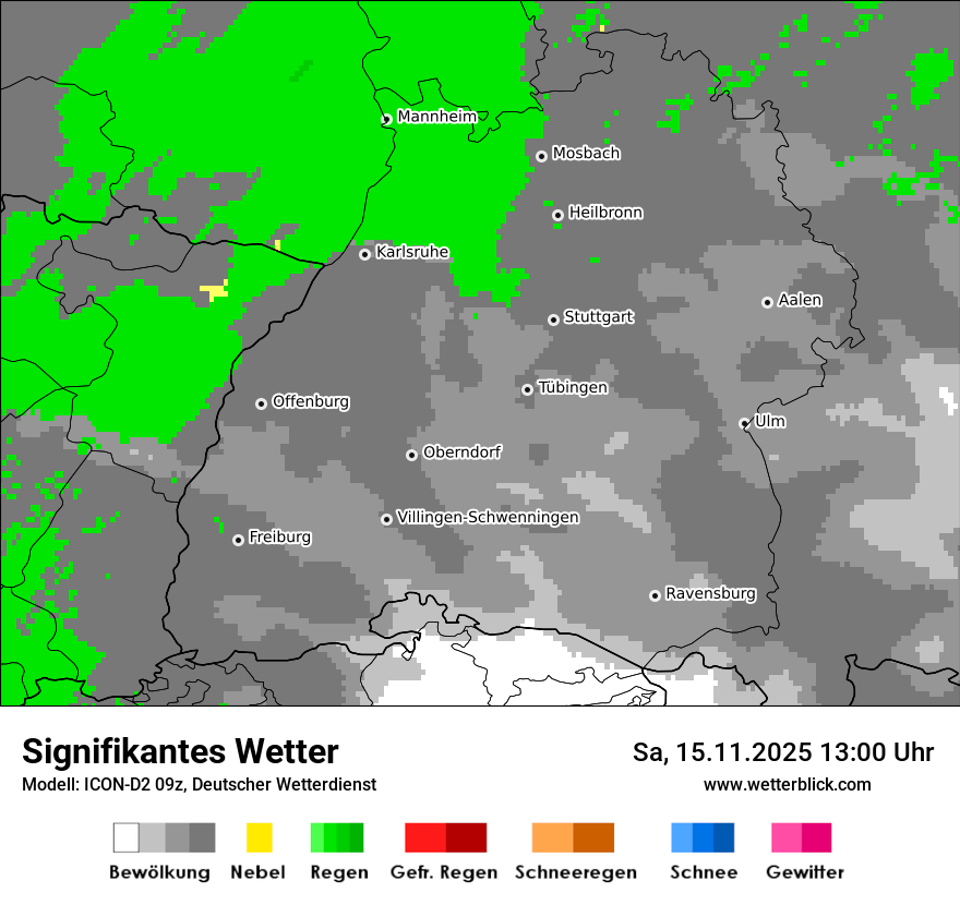 Modellkarten Signifikantes Wetter