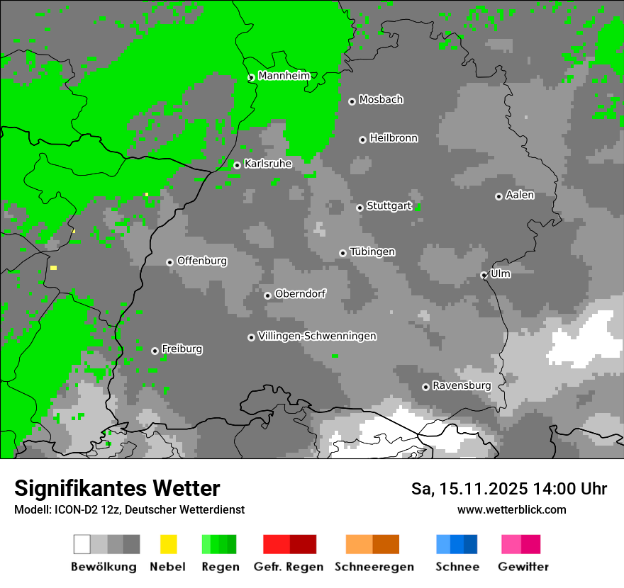 Modellkarten Signifikantes Wetter