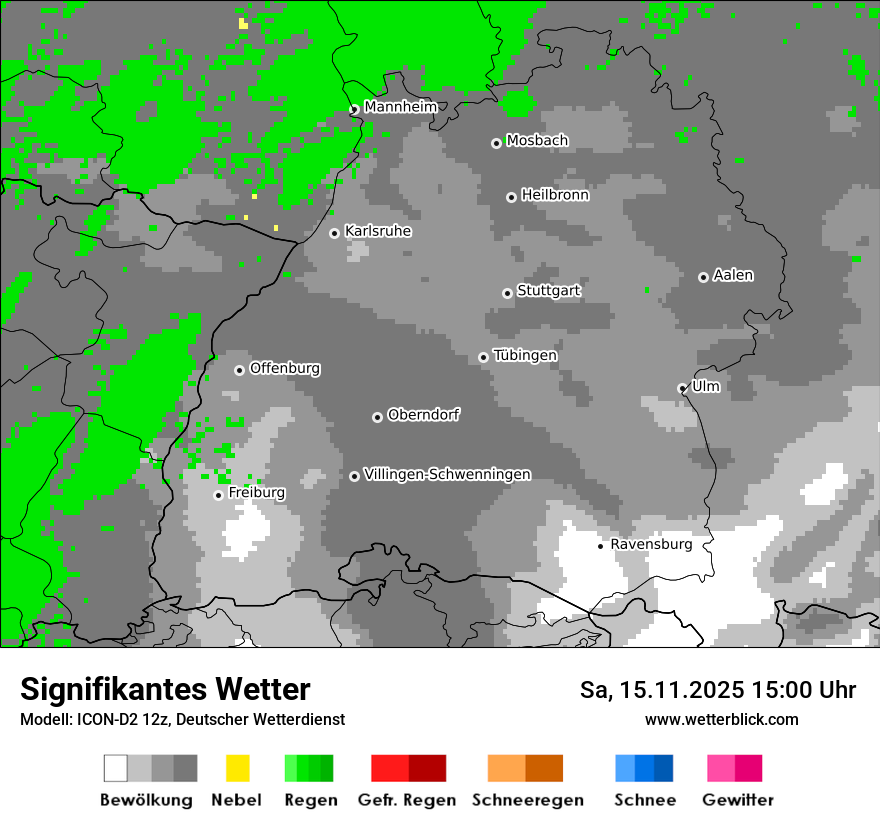 Modellkarten Signifikantes Wetter
