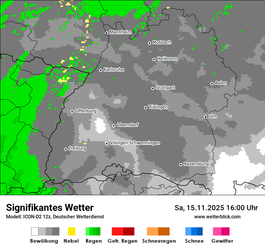 Modellkarten Signifikantes Wetter