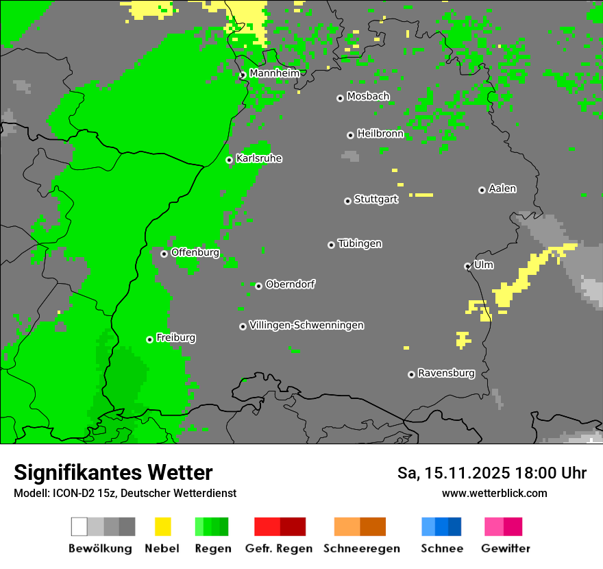 Modellkarten Signifikantes Wetter
