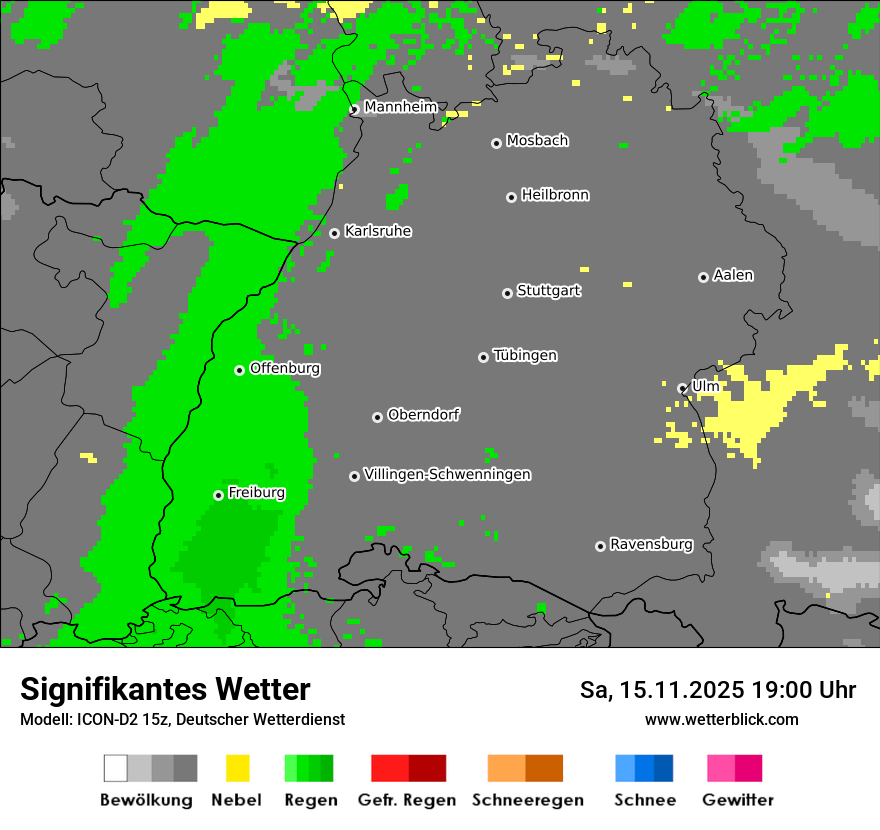 Modellkarten Signifikantes Wetter