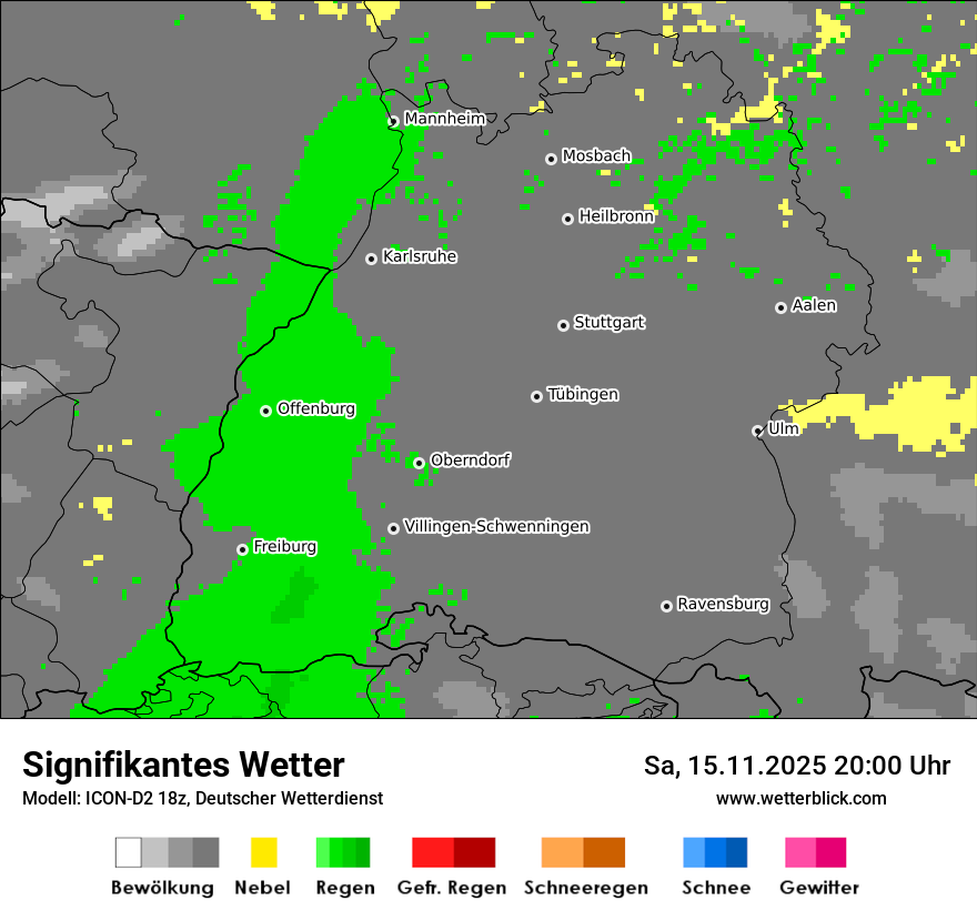 Modellkarten Signifikantes Wetter