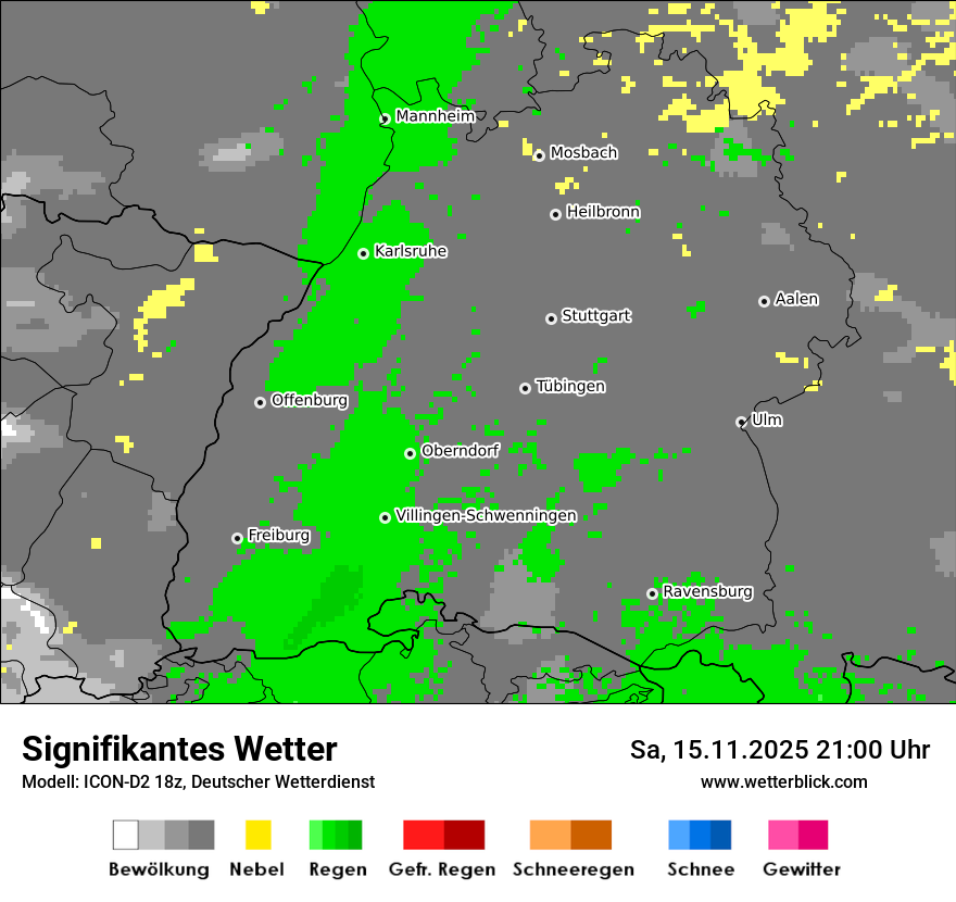 Modellkarten Signifikantes Wetter