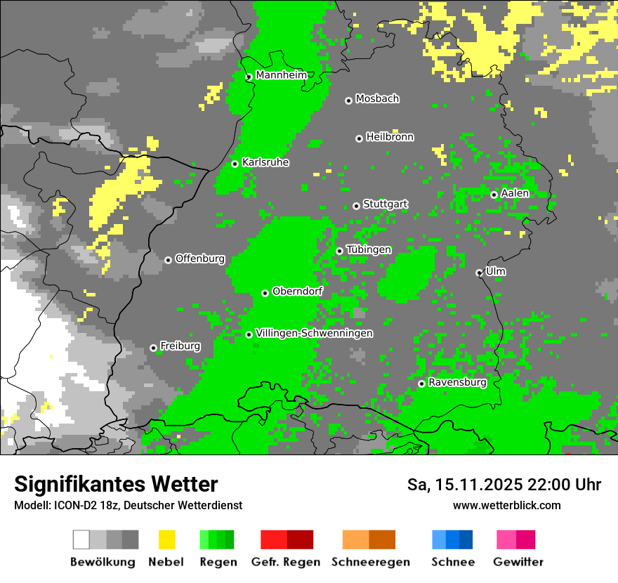 Modellkarten Signifikantes Wetter