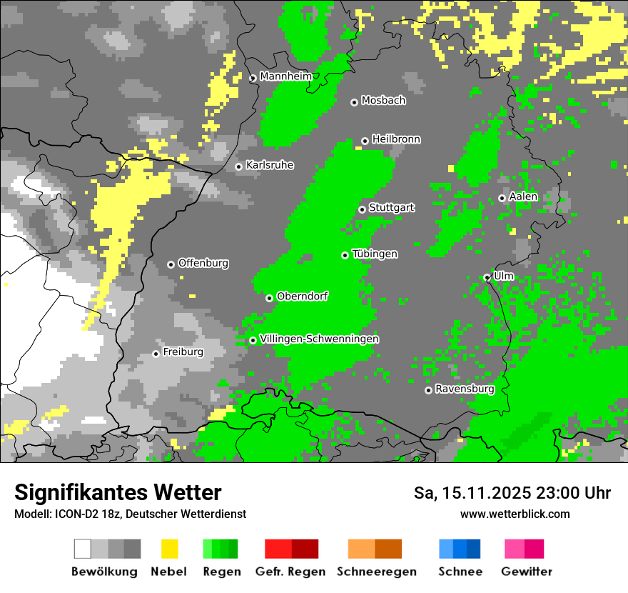 Modellkarten Signifikantes Wetter