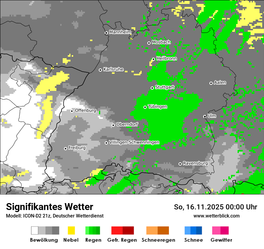 Modellkarten Signifikantes Wetter