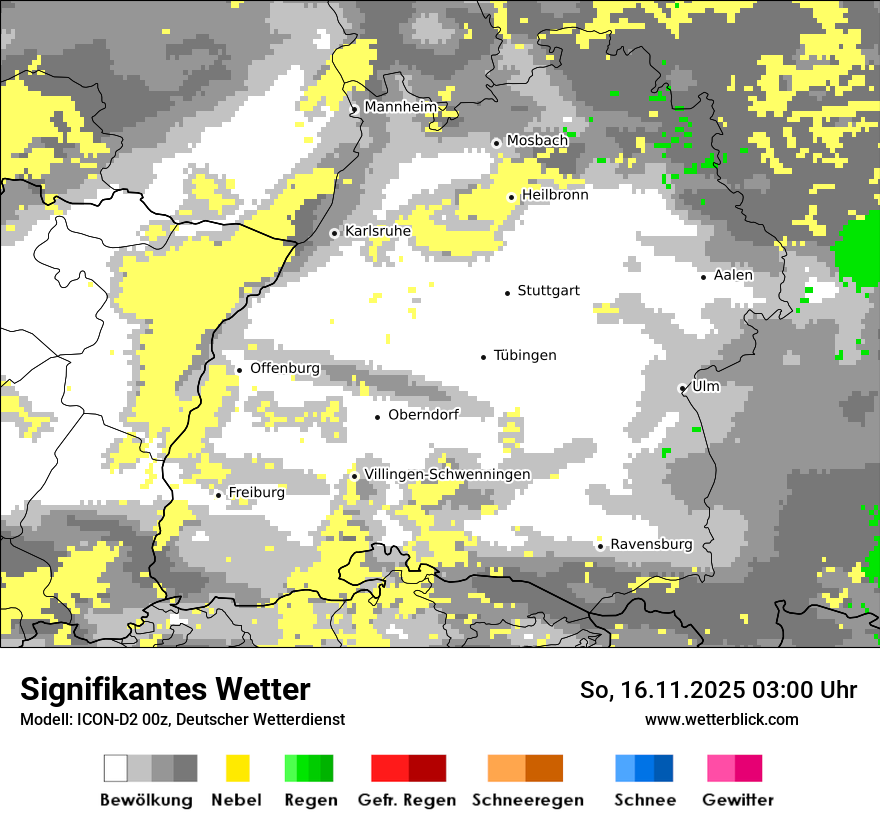 Modellkarten Signifikantes Wetter
