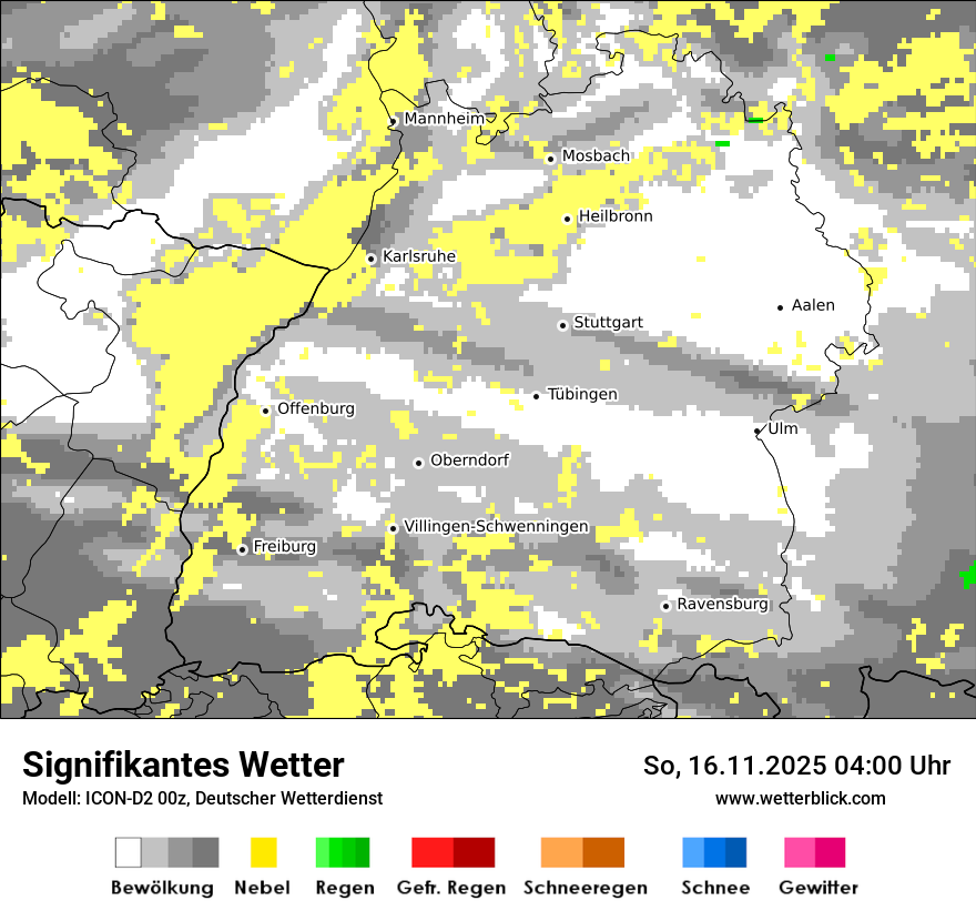 Modellkarten Signifikantes Wetter