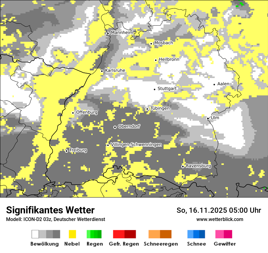 Modellkarten Signifikantes Wetter