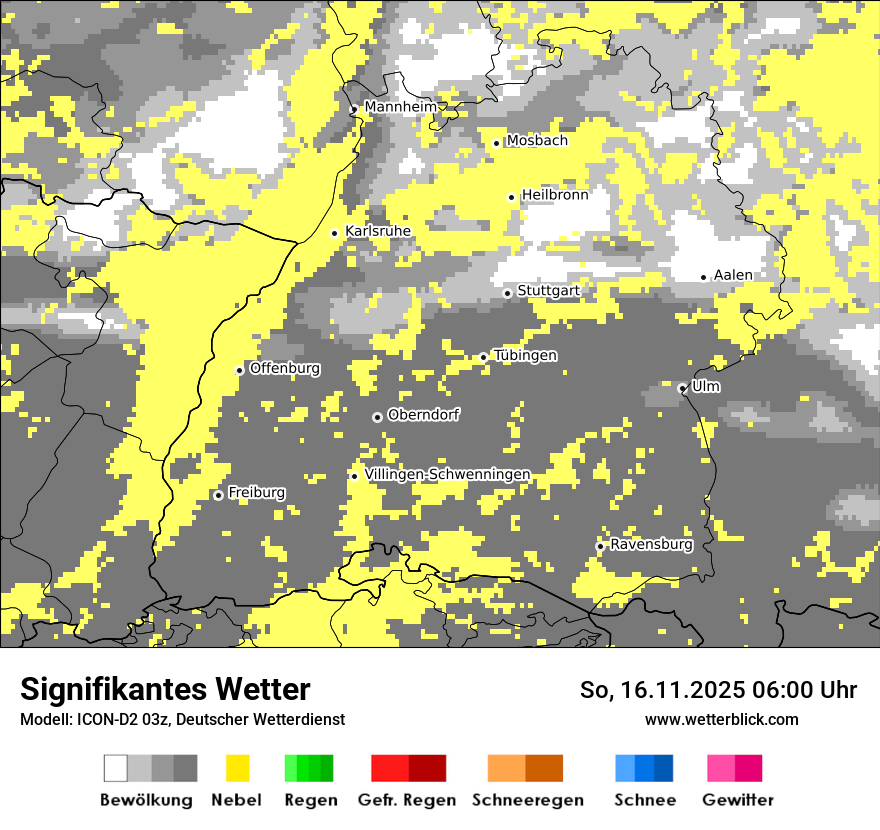 Modellkarten Signifikantes Wetter