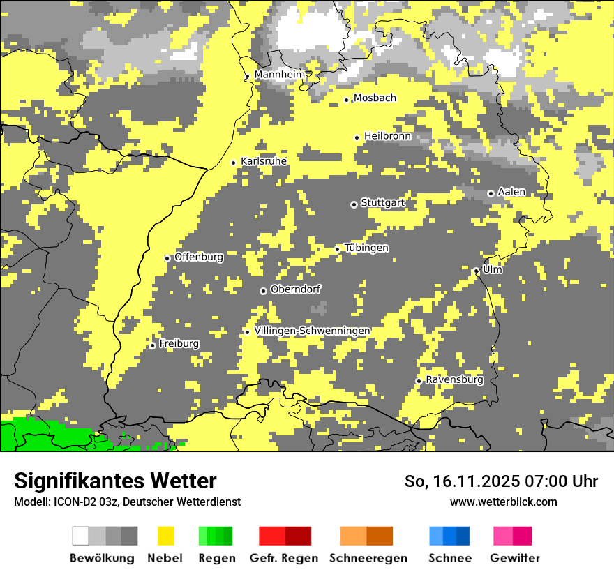 Modellkarten Signifikantes Wetter