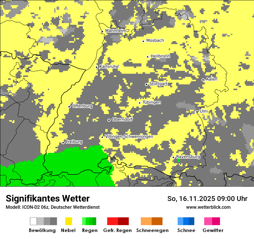 Modellkarten Signifikantes Wetter