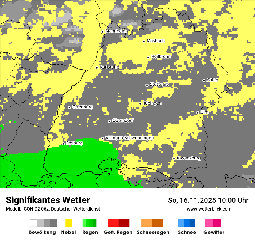 Modellkarten Signifikantes Wetter