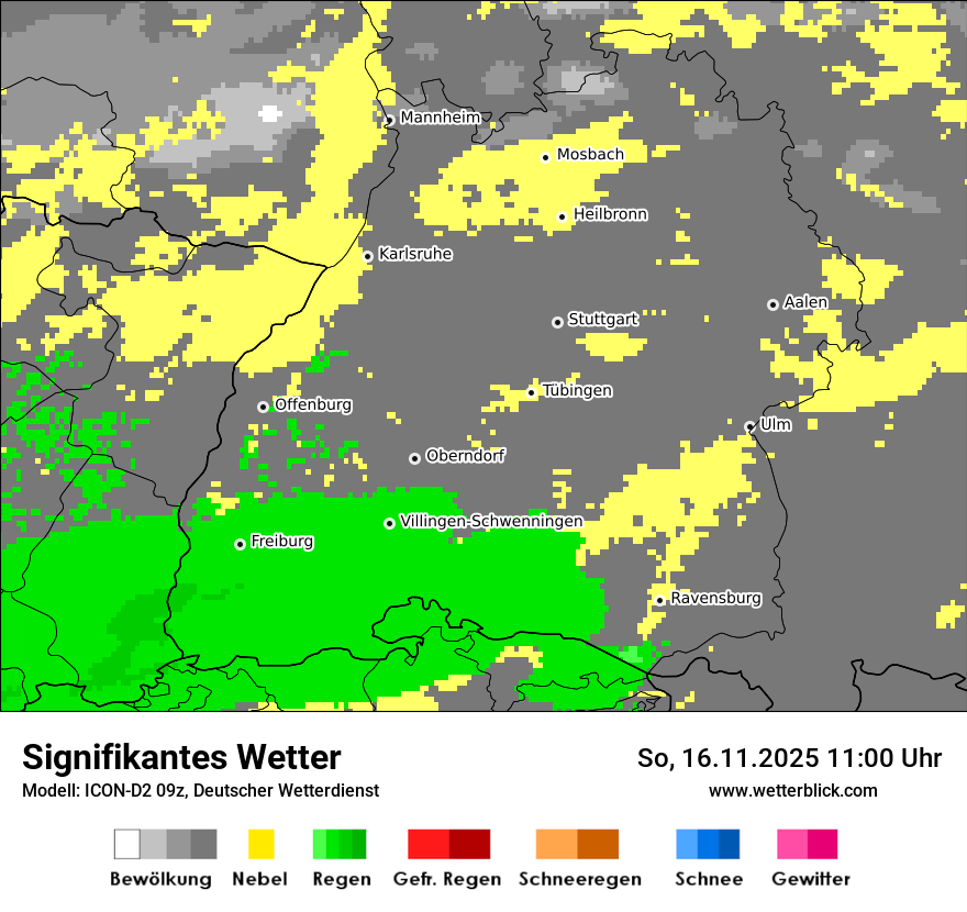 Modellkarten Signifikantes Wetter