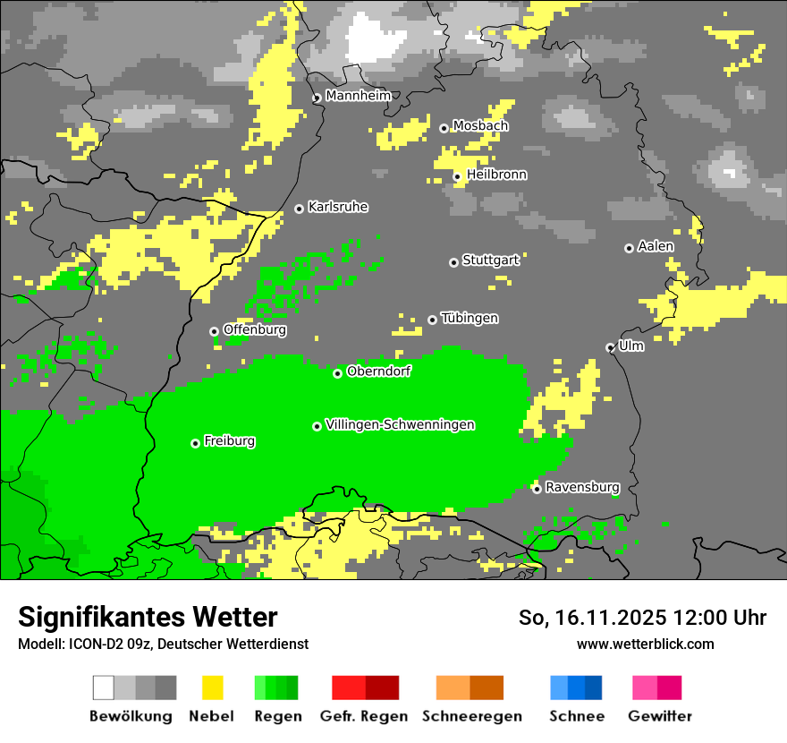 Modellkarten Signifikantes Wetter
